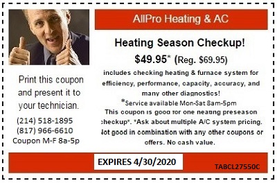 Heating Checkup Coupon
